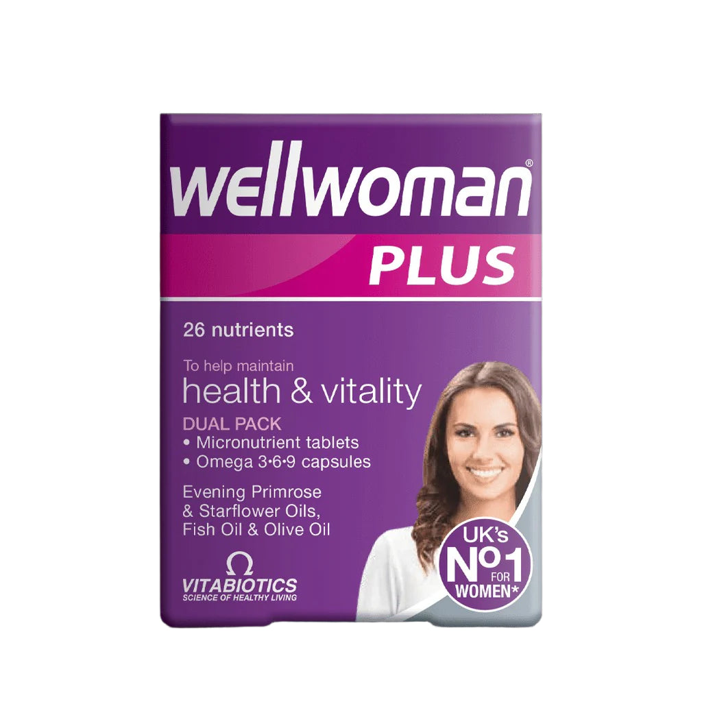 Vitabiotics Wellwoman Plus Omega 3-6-9, 28 tablets and 28 capsules